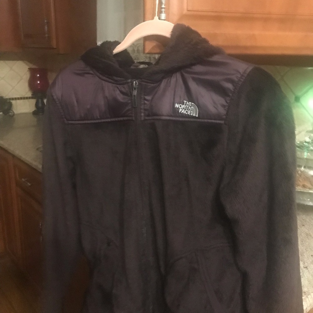 The North Face Black Teddy Jacket with Hood medium hoodie plush